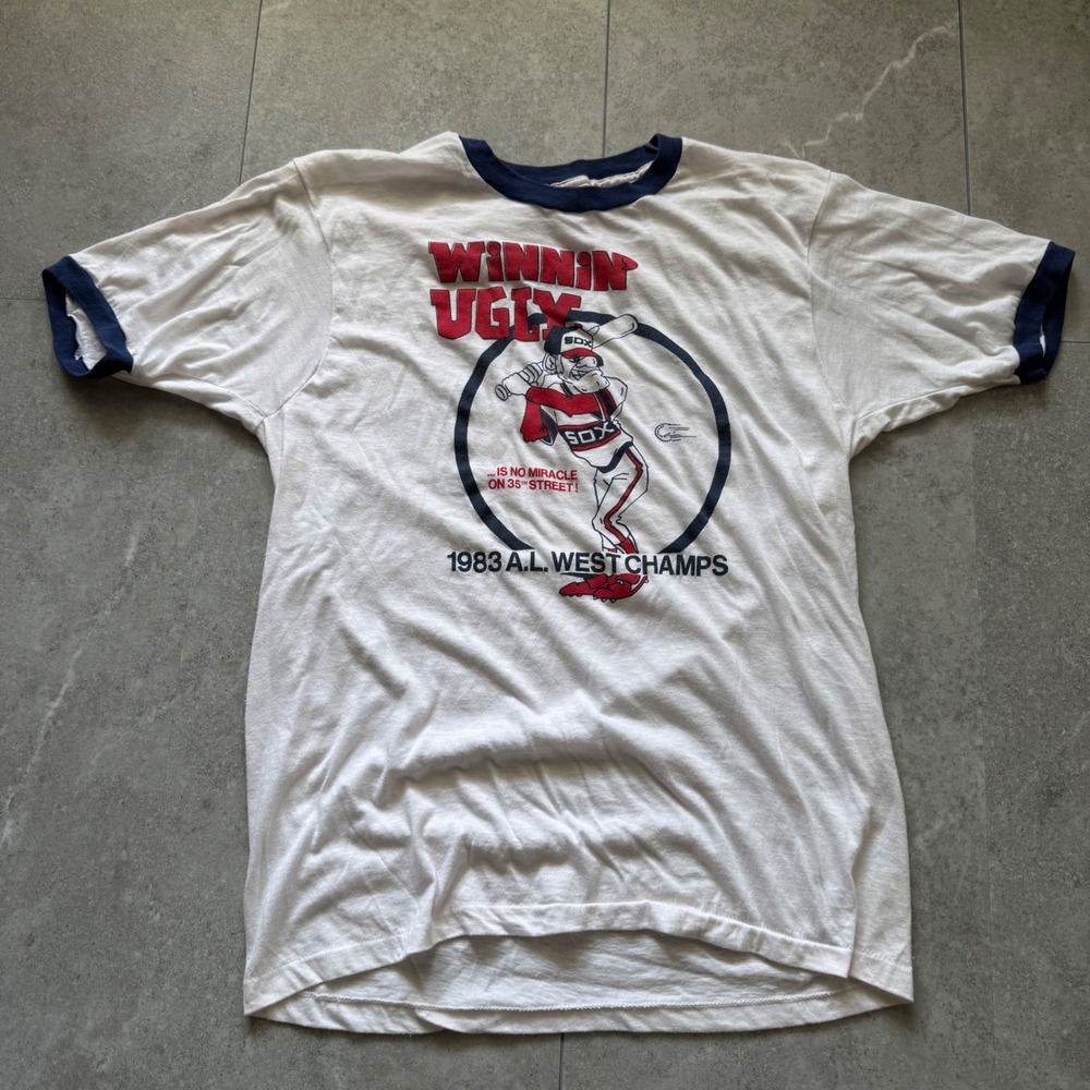 Vintage 1983 Chicago White Sox Winnin Ugly Ringer T-Shirt
